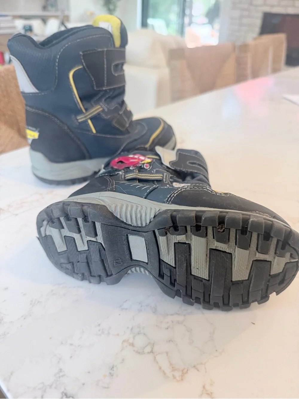 Kids Winter Snow Boot with Red Race Car Accent - 95